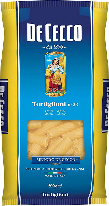 De Cecco 10 x De Tortiglioni No. 23 Pasta Italiana 500 g
